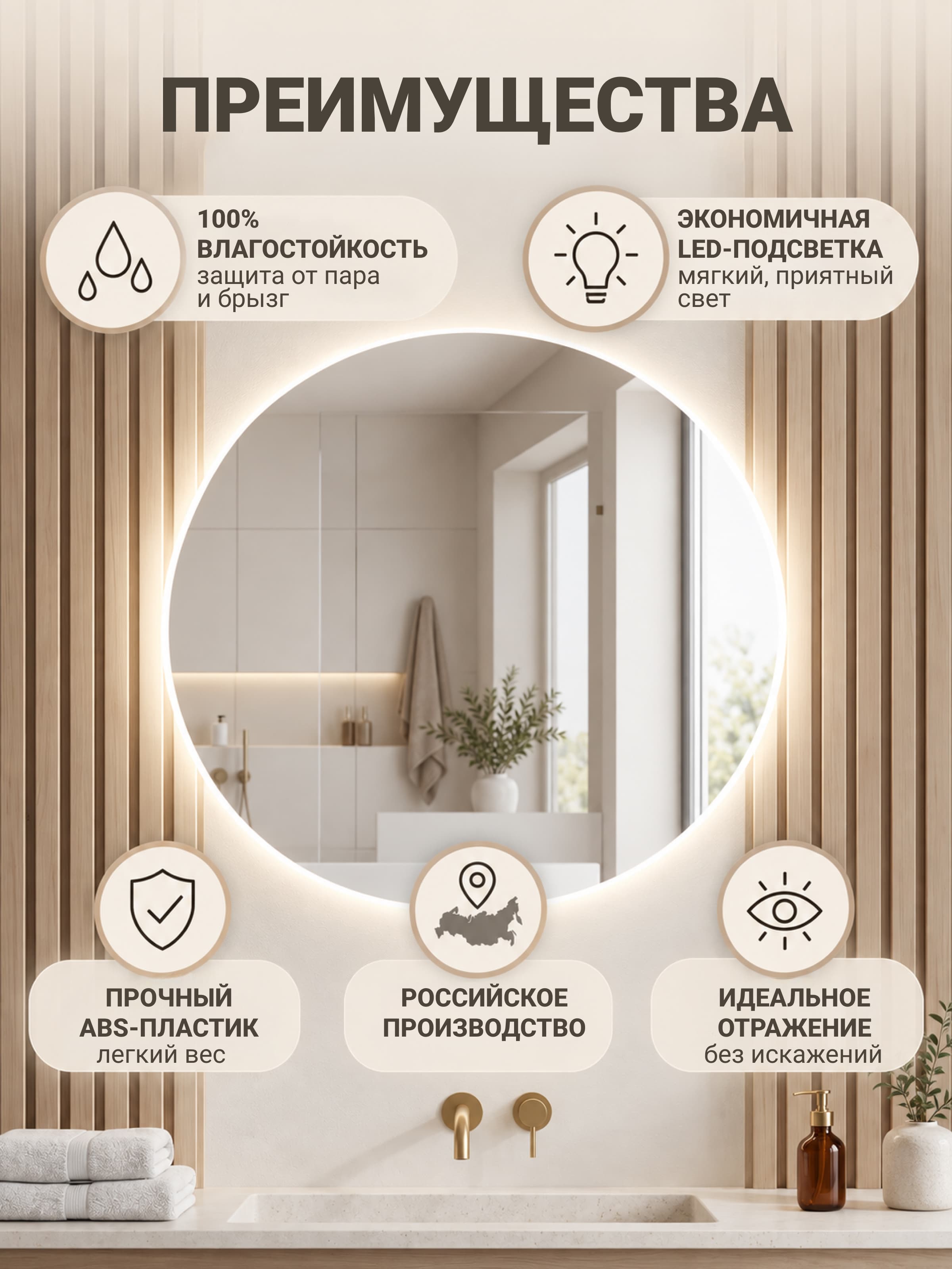 Зеркало с подсветкой, работа 3