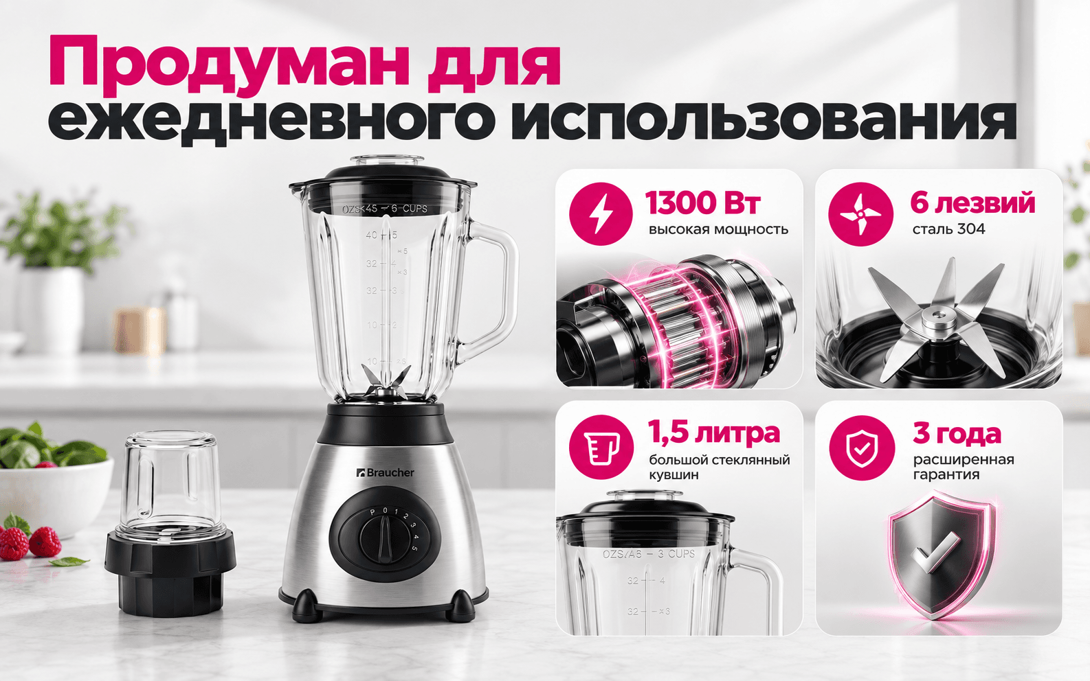 Braucher | Редизайн рич-контента для блендера, работа 5